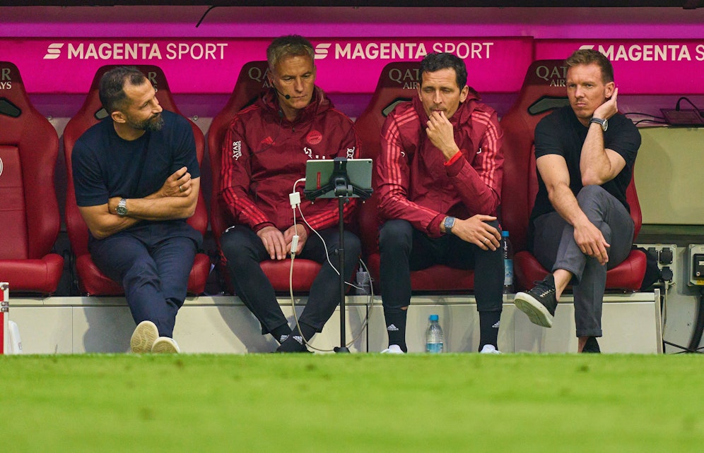 Dicke Luft zwischen Bayern-Trainer Julian Nagelsmann und Sportvorstand Hasan Salihamidzic. 