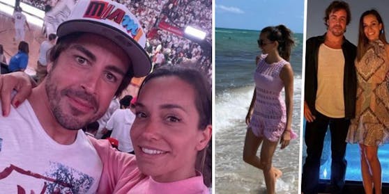 Fernando Alonso und Andrea Schlager turteln in Miami.