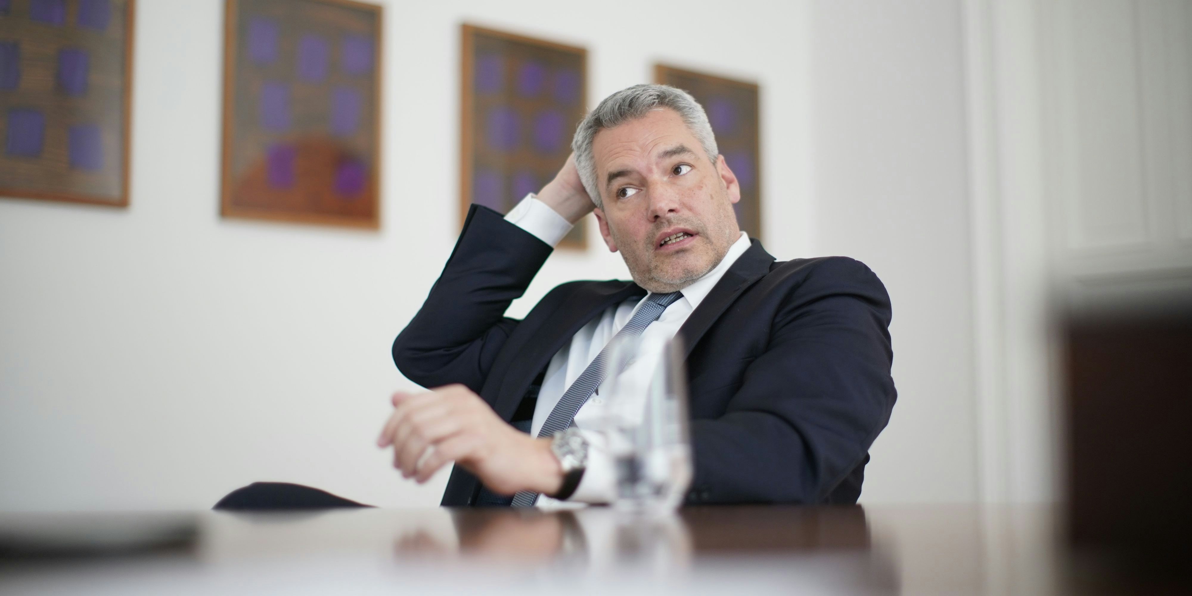 Karl Nehammer im Interview mit "Heute".