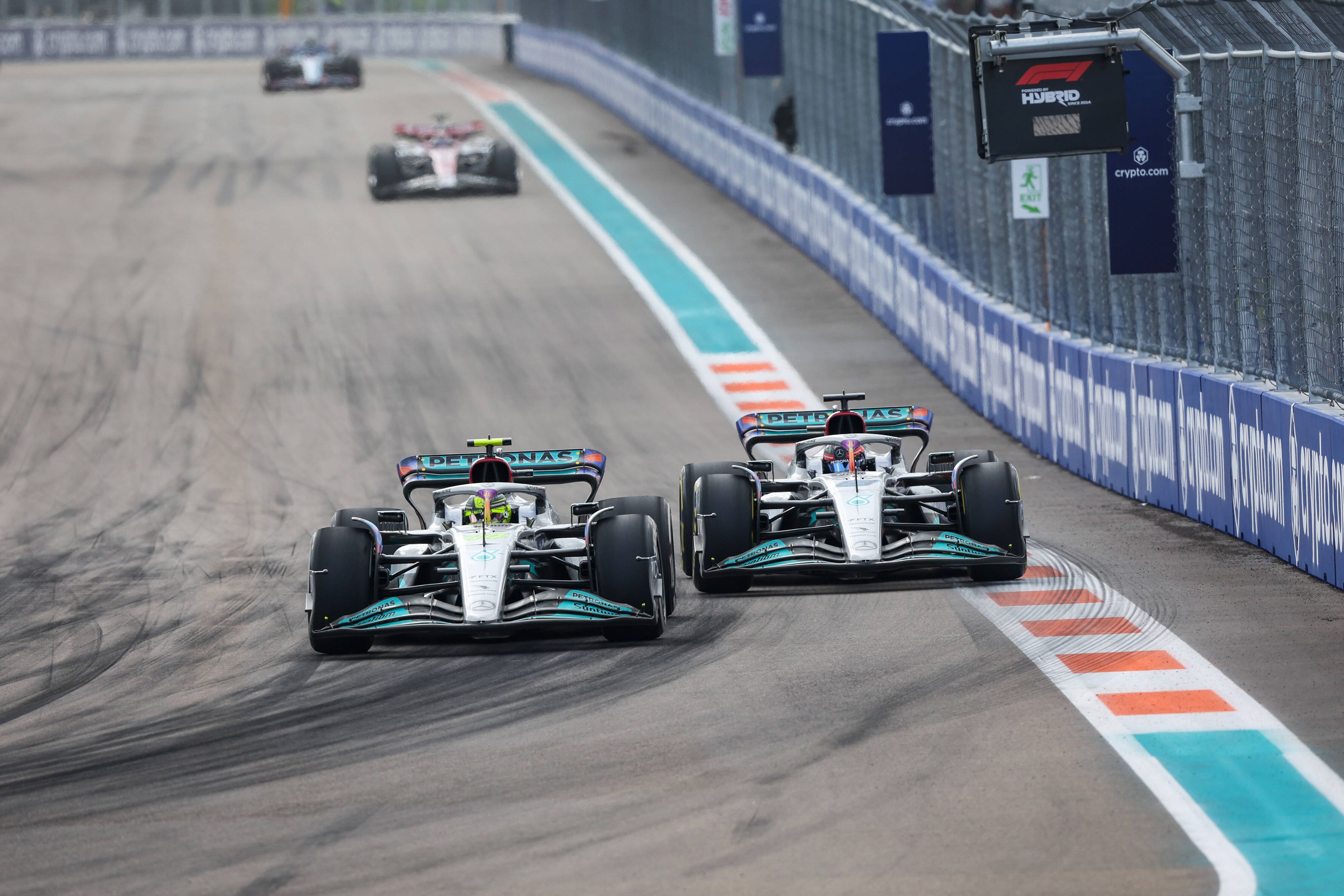 Mercedes machte in den Miami-Trainings noch einen Schritt vorwärts, ehe der Rückfall kam. 