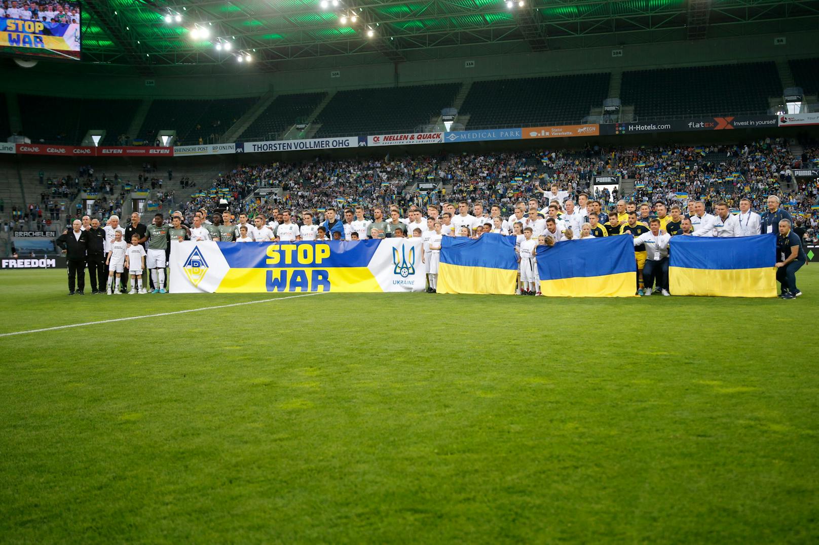 Das ukrainische Nationalteam gewinnt ihr erstes Spiel seit dem Kriegsbeginn. 