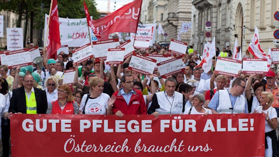 Demonstration des Pflegepersonals in Wien (Archivbild)