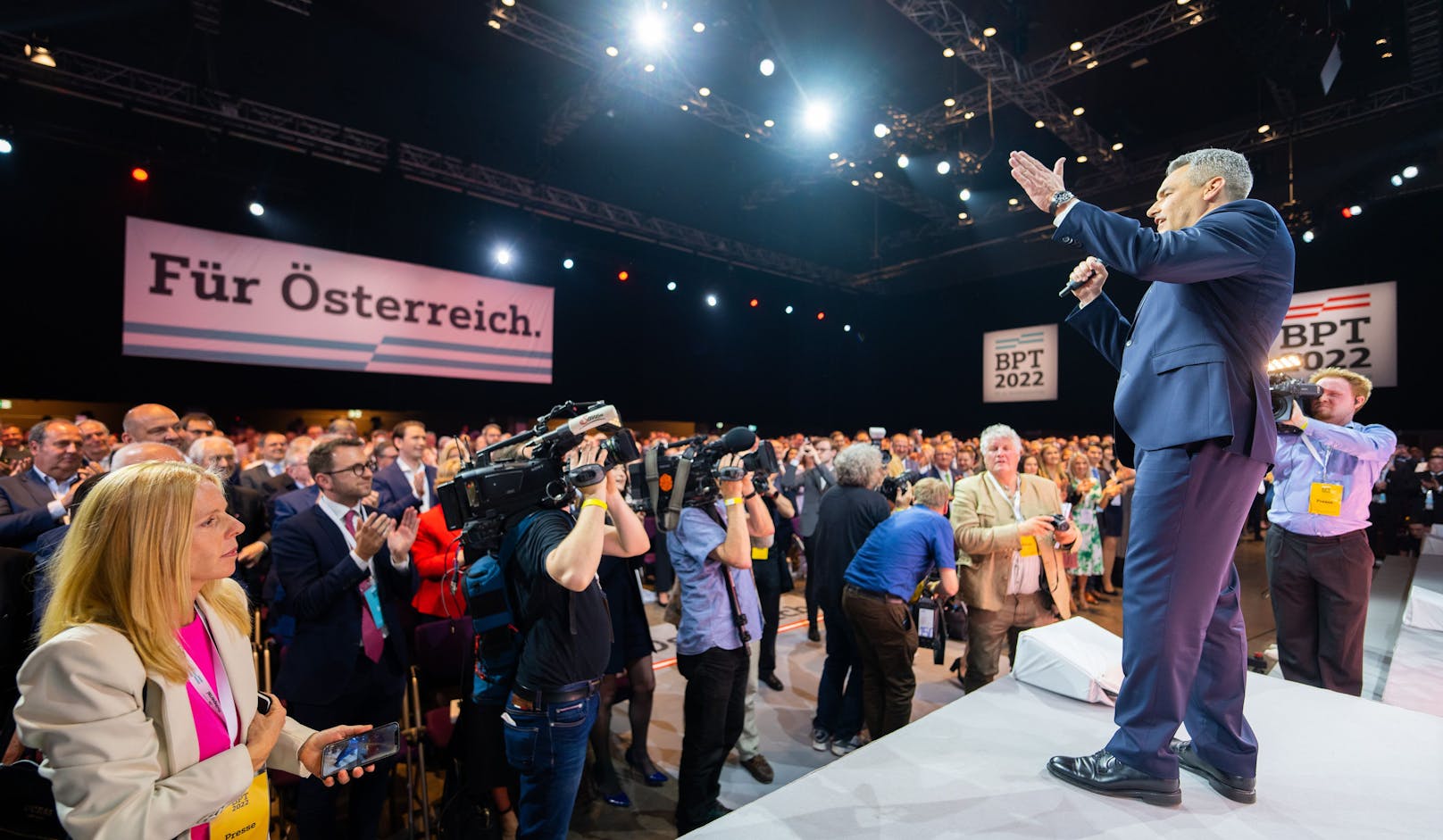 Am Samstag stellte sich Karl Nehammer den Delegierten zur Wahl zum Parteichef der ÖVP.