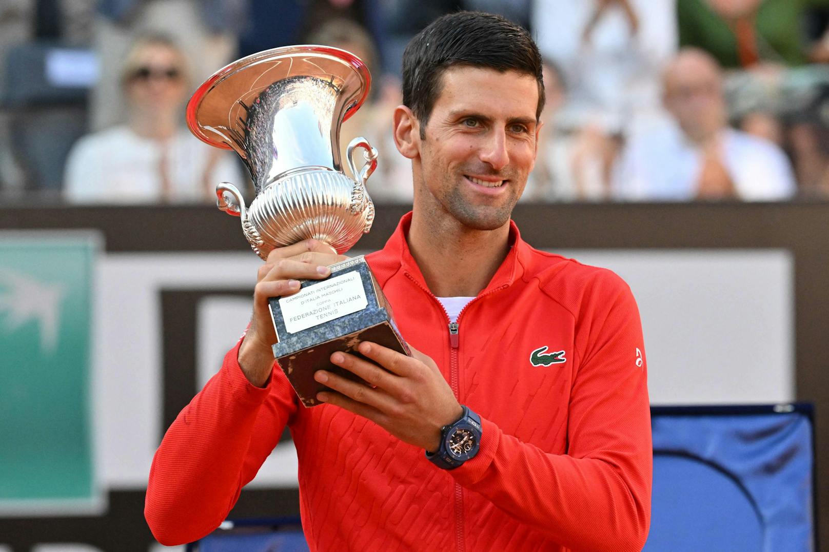 Tennis-Superstar Novak Djokovic siegt in Rom.