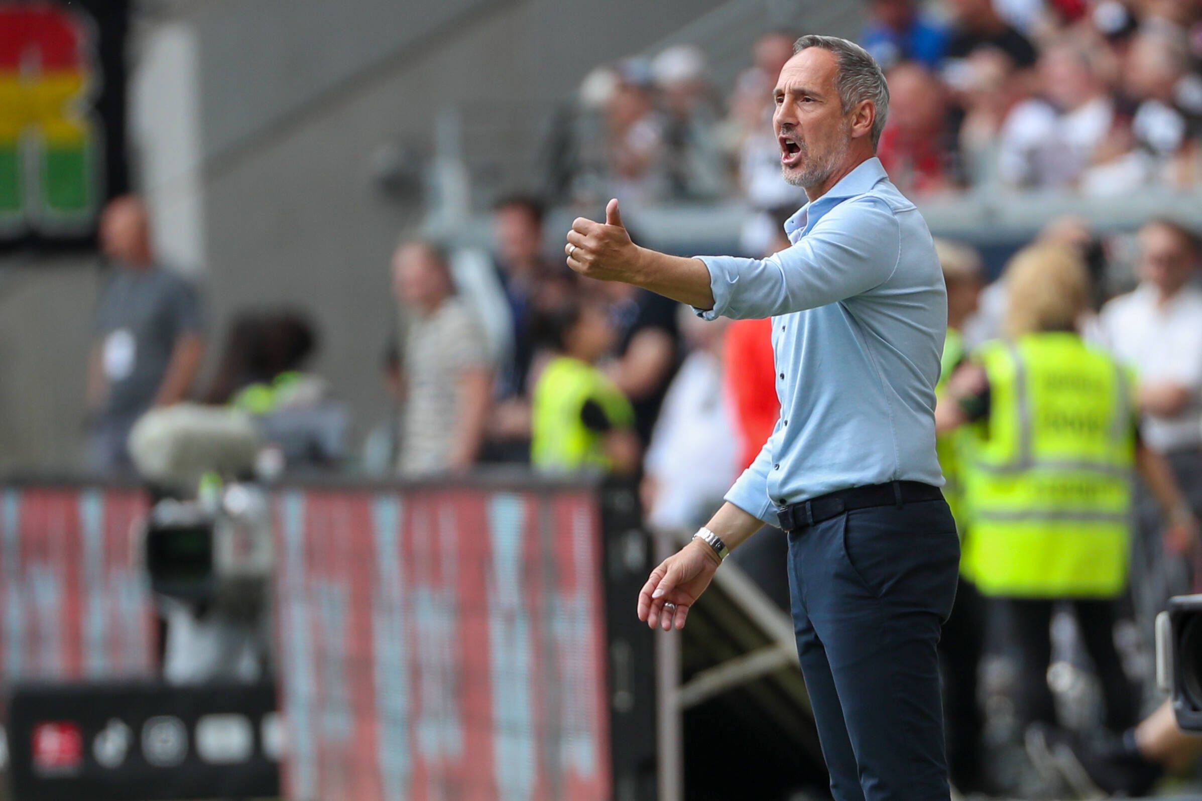 Adi Hütter hat in Mönchengladbach austrainiert.