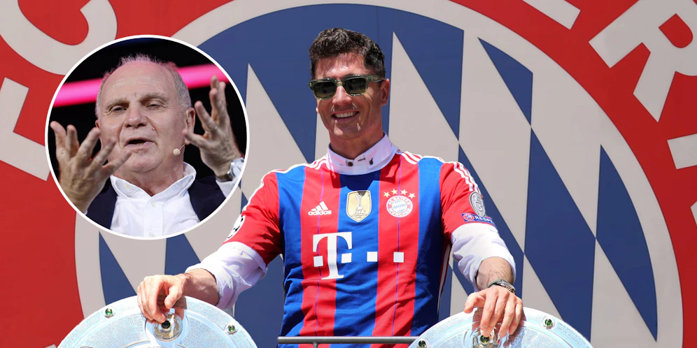 Uli Hoeneß ärgert sich über Robert Lewandowski.