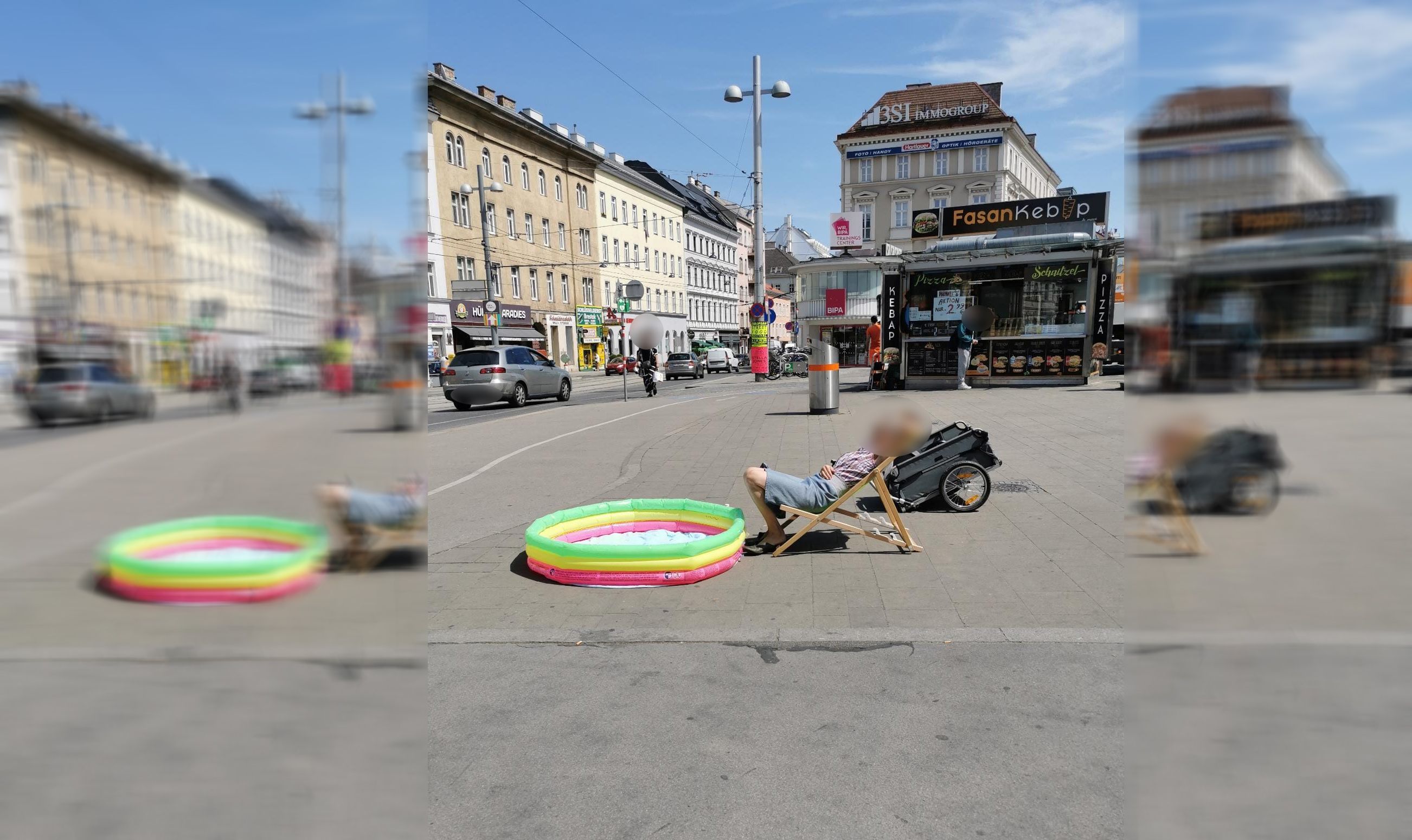 Bade-Boykott in Wien? Eine Frau holte sich das Schwimmbad mitten auf den Rennbahnweg.