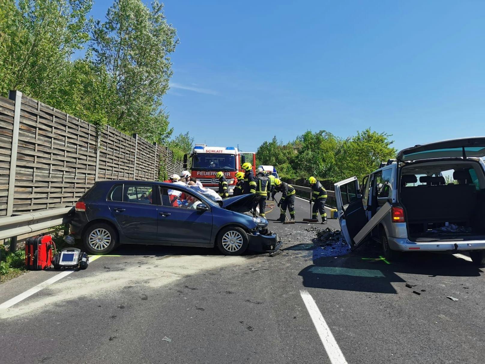 Die Lenkerin des grauen Wagens blieb unverletzt.&nbsp;