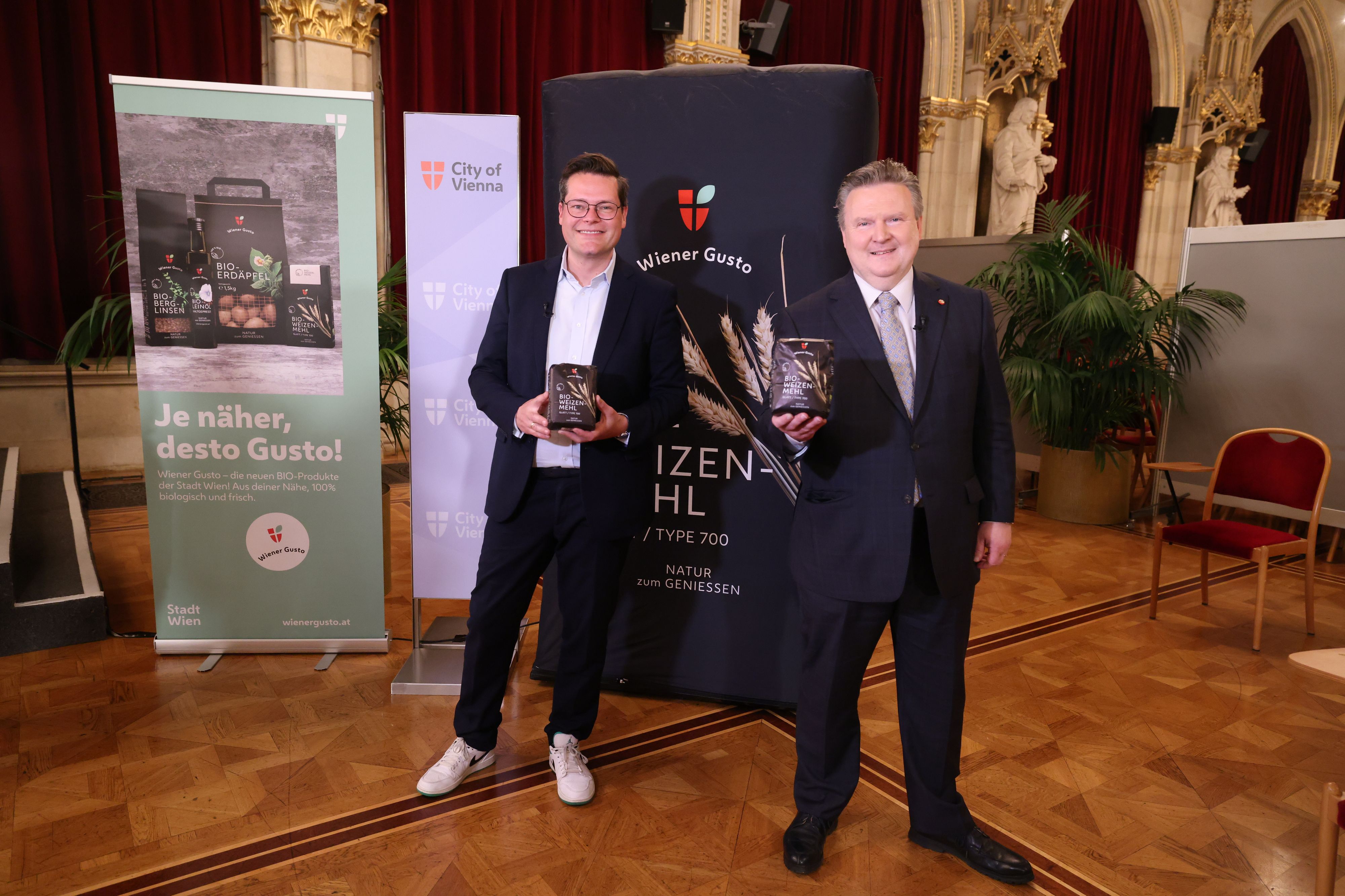 Klima-Stadtrat Jürgen Czernohorszky und Bürgermeister Michael Ludwig. 