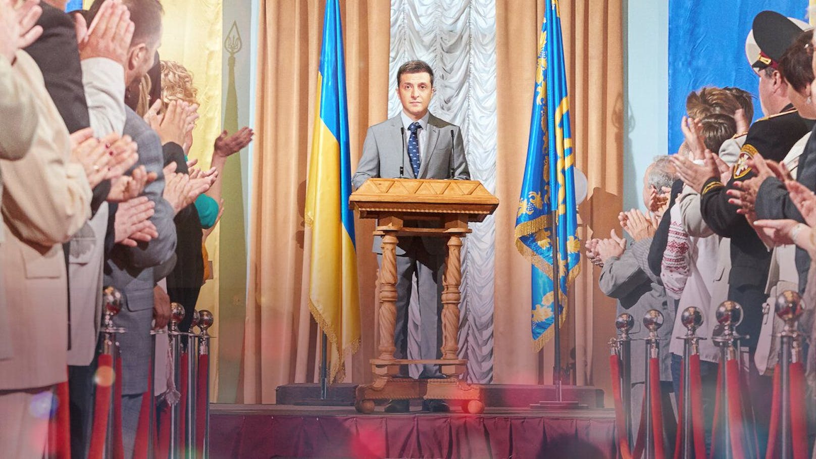 Präsident Selenski in der Netflix-Serie "Diener des Volkes".