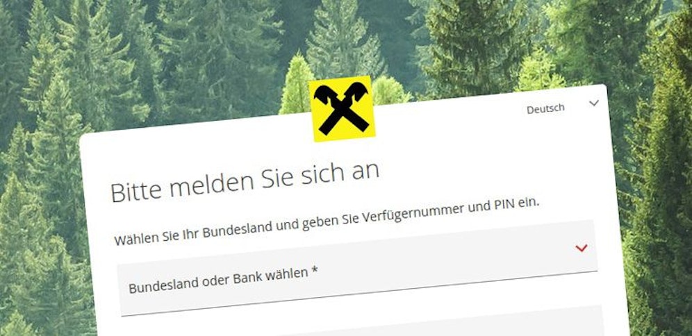 So sieht die gefälschte Webseite aus.