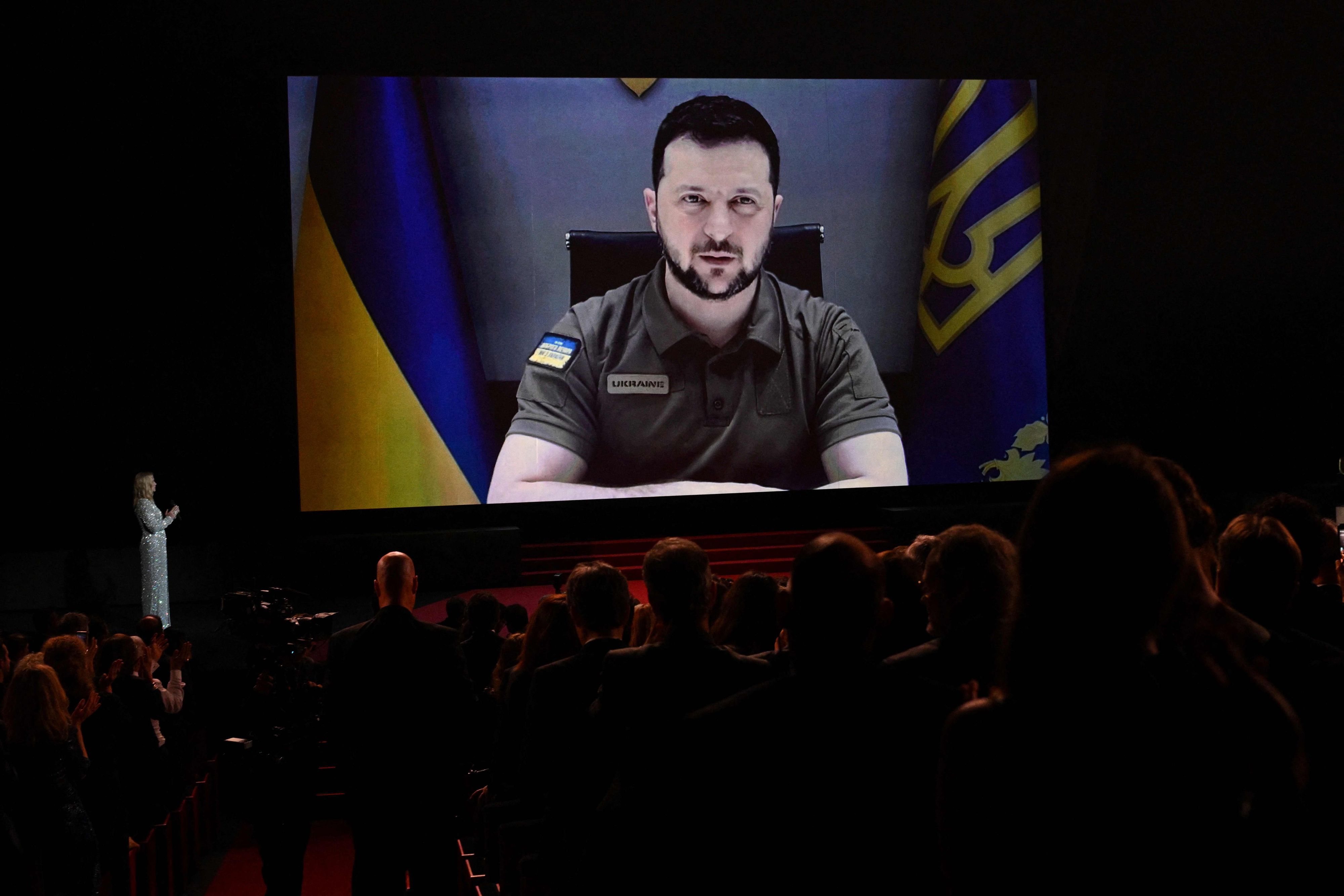 Der ukrainische Präsident in Cannes.
