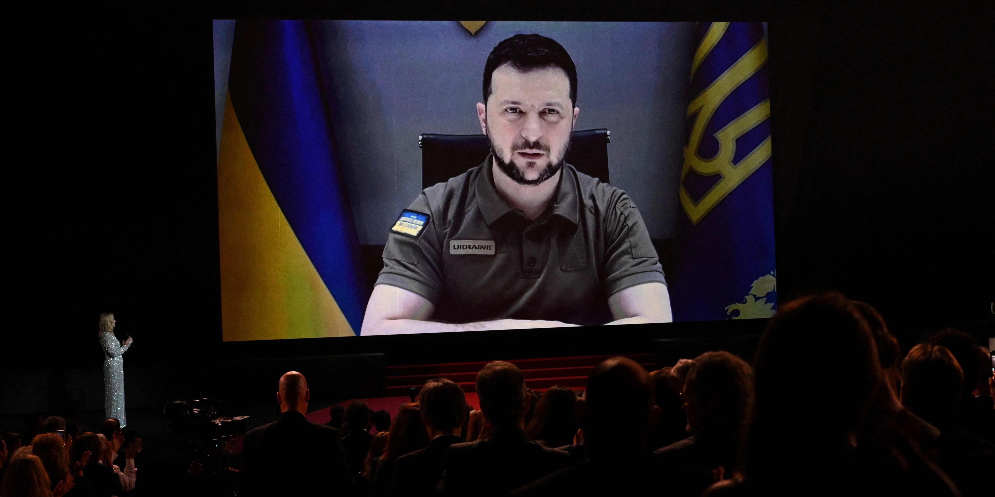 Der ukrainische Präsident in Cannes.