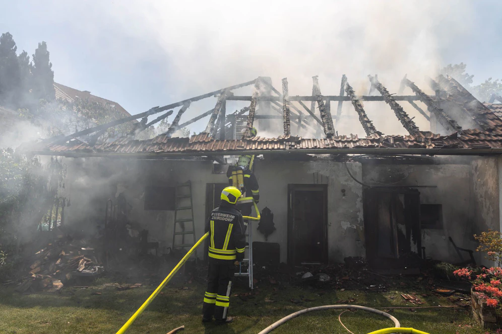 Höchste Alarmstufe bei Wohnhausbrand im Bezirk Hollabrunn.