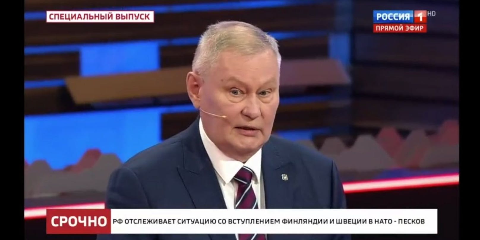 Der frühere Generalstabsoffizier und Militäranalyst Michail Chodarenok fand live im Russen-TV harte Worte zum Angriff auf die Ukraine.