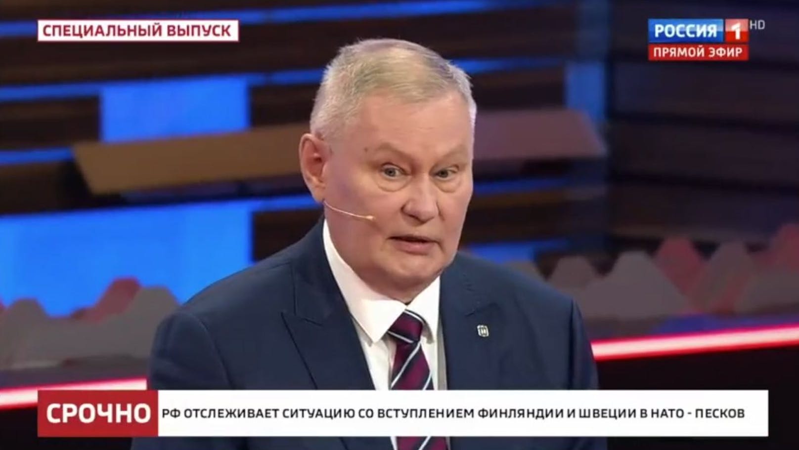 Militäranalyst <strong>Michail Chodarenok</strong> konnte im Russen-TV beinahe ungehindert scharfe Kritik am Überfall auf die Ukraine äußern.