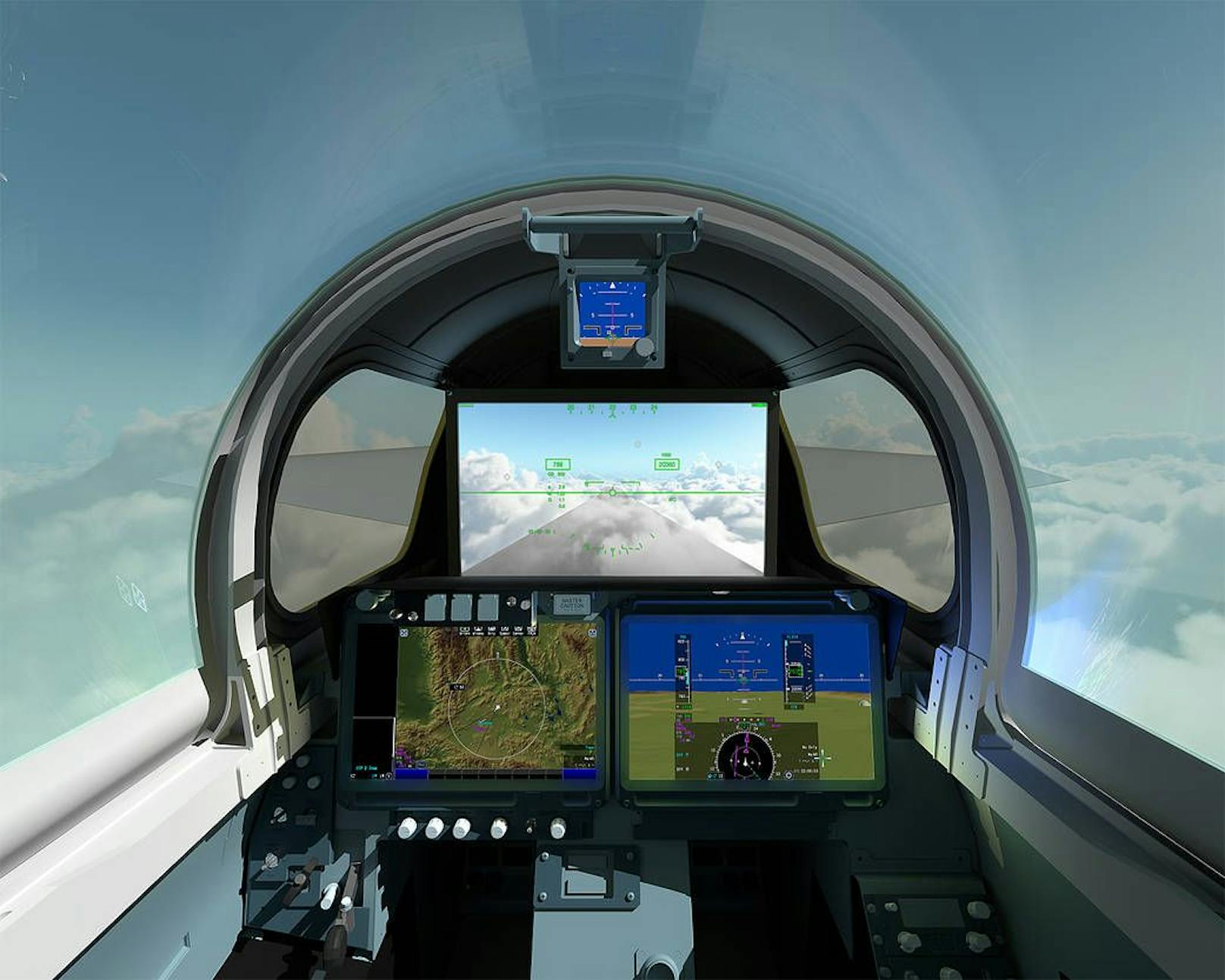 Der Pilot des NASA-Flugzeugs X-59 Quiet SuperSonic Technology (QueSST) wird den Himmel in einem Cockpit steuern, das seinesgleichen sucht.