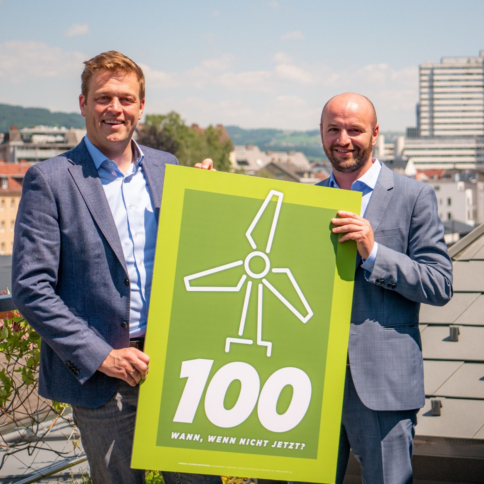 Landessprecher Stefan Kaineder und Klubobmann Severin Mayr