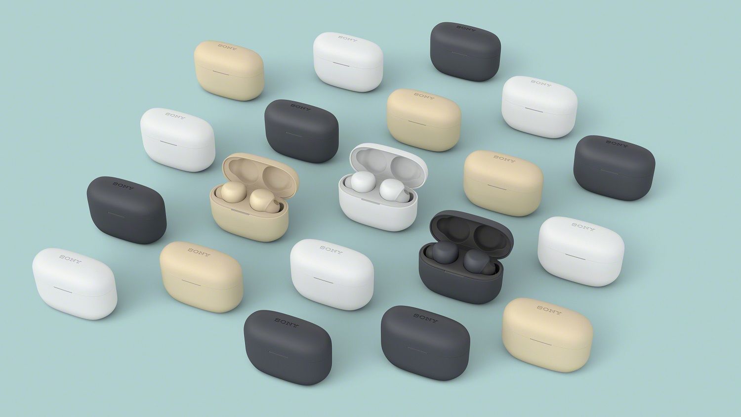 Die Sony LinkBuds S in Schwarz, Weiß und Ecru gibt es um 199 Euro ab Ende Mai 2022.
