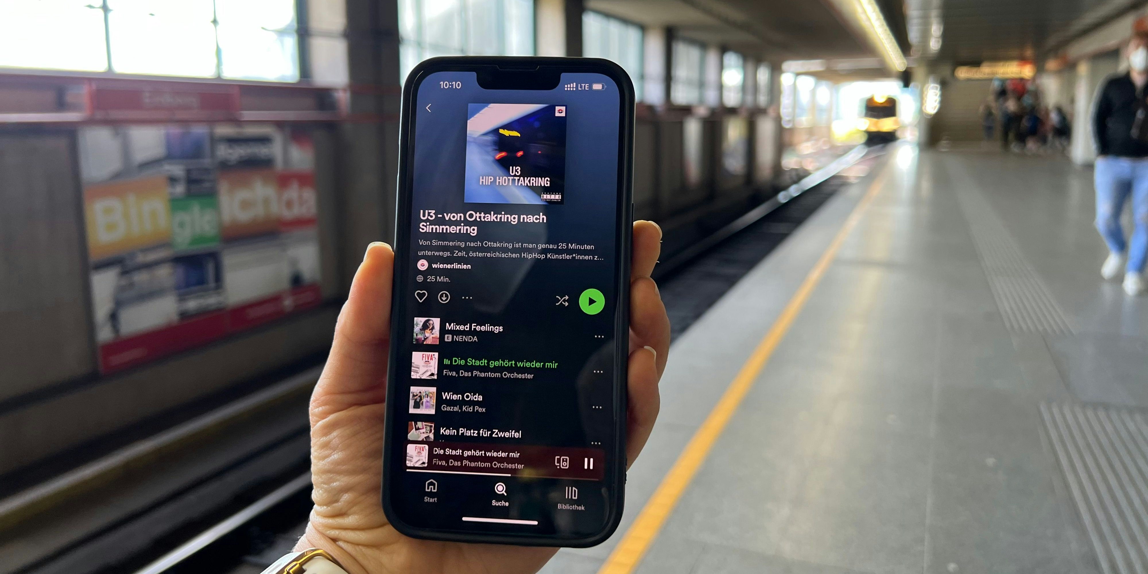 25 Minuten braucht man von Simmering nach Ottakring. In Zukunft wird man dabei von einer eigenen Spotify-Playliste begleitet.