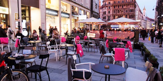 Blick auf Cafés am Graben in Wien (Archivfoto)