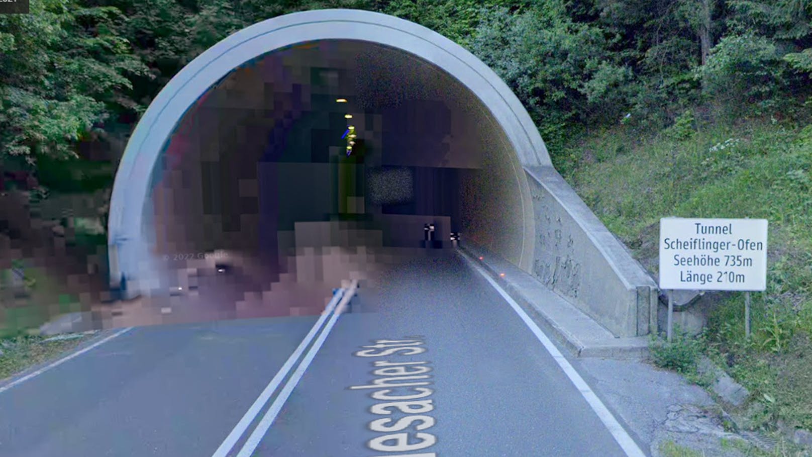 Das Einfahrtsportal des Scheiflinger-Ofen-Tunnels.