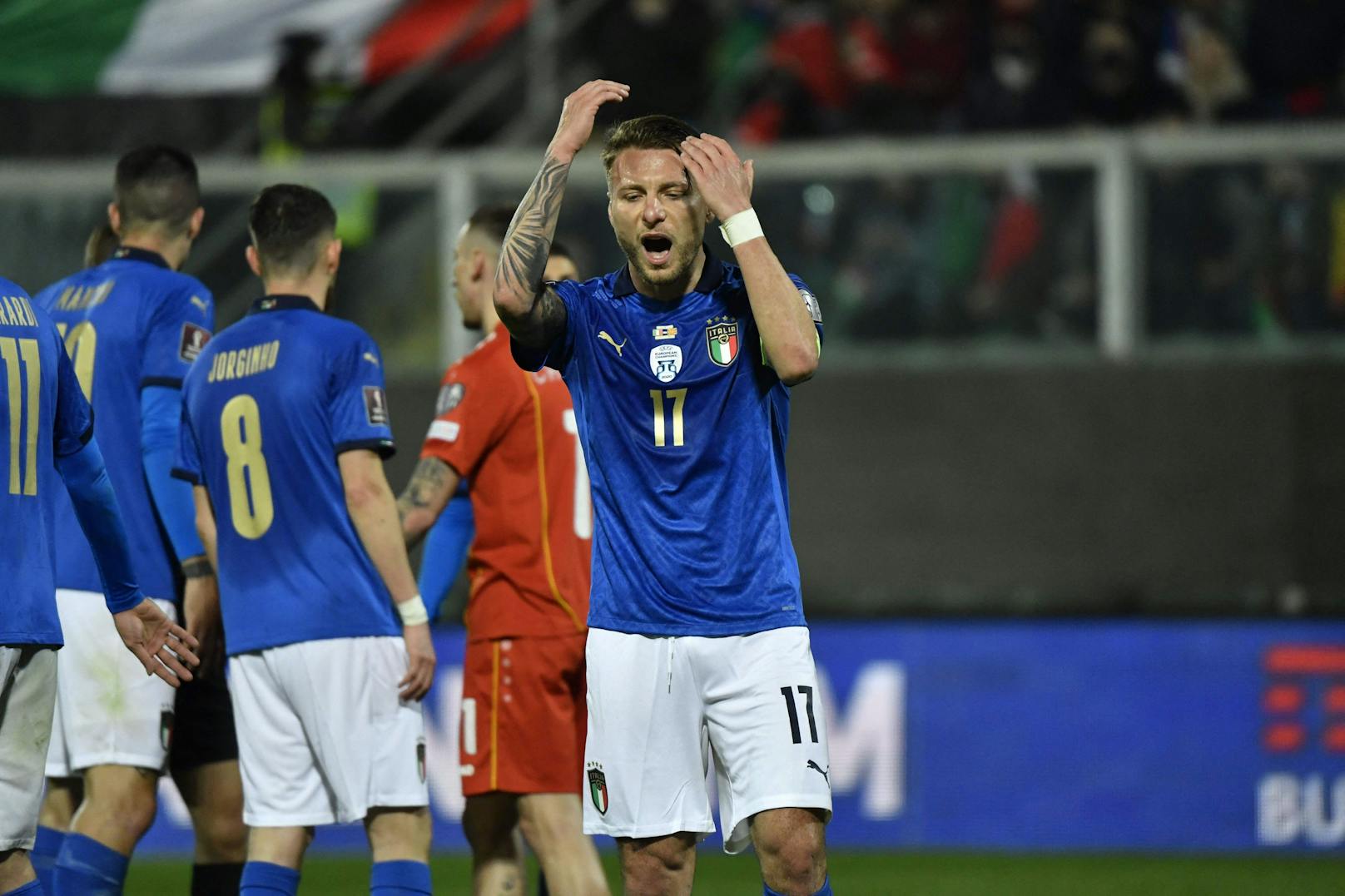 Italien stolperte im Play-off gegen Nordmazedonien, die Chance auf das WM-Ticket am "grünen Tisch" lebt allerdings noch. 