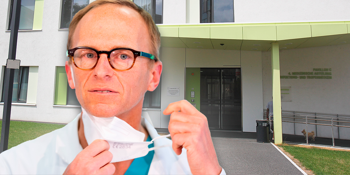 Primar Christoph Wenisch behandelt den ersten Affenpocken-Verdachtsfall in Wien in der Infektiologischen Abteilung der Klinik Favoriten.