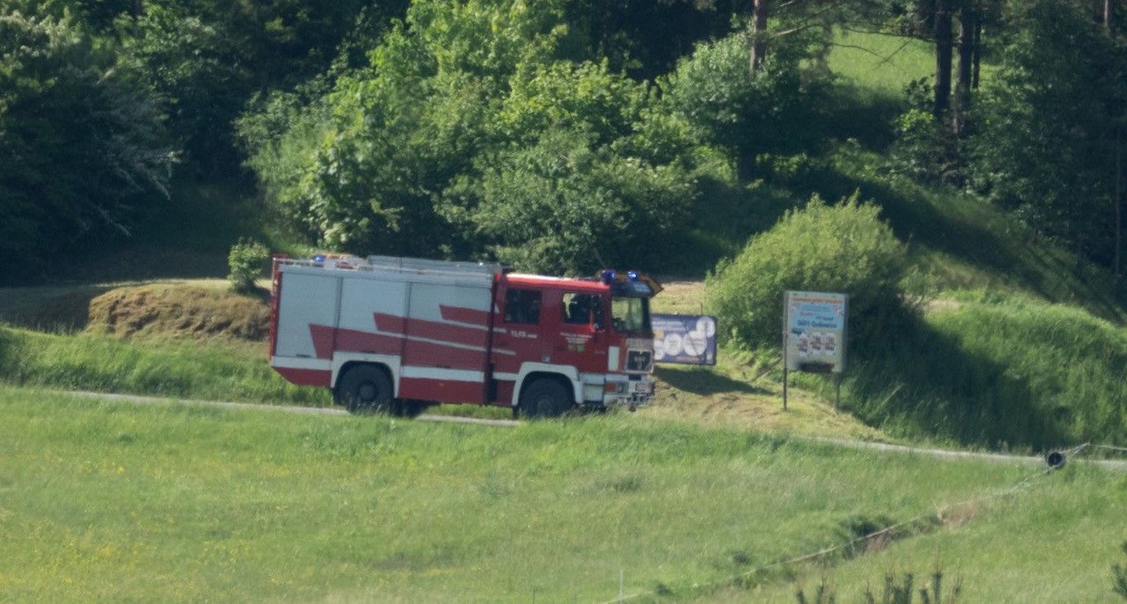 Bilder vom Waldbrand in Schallhof.