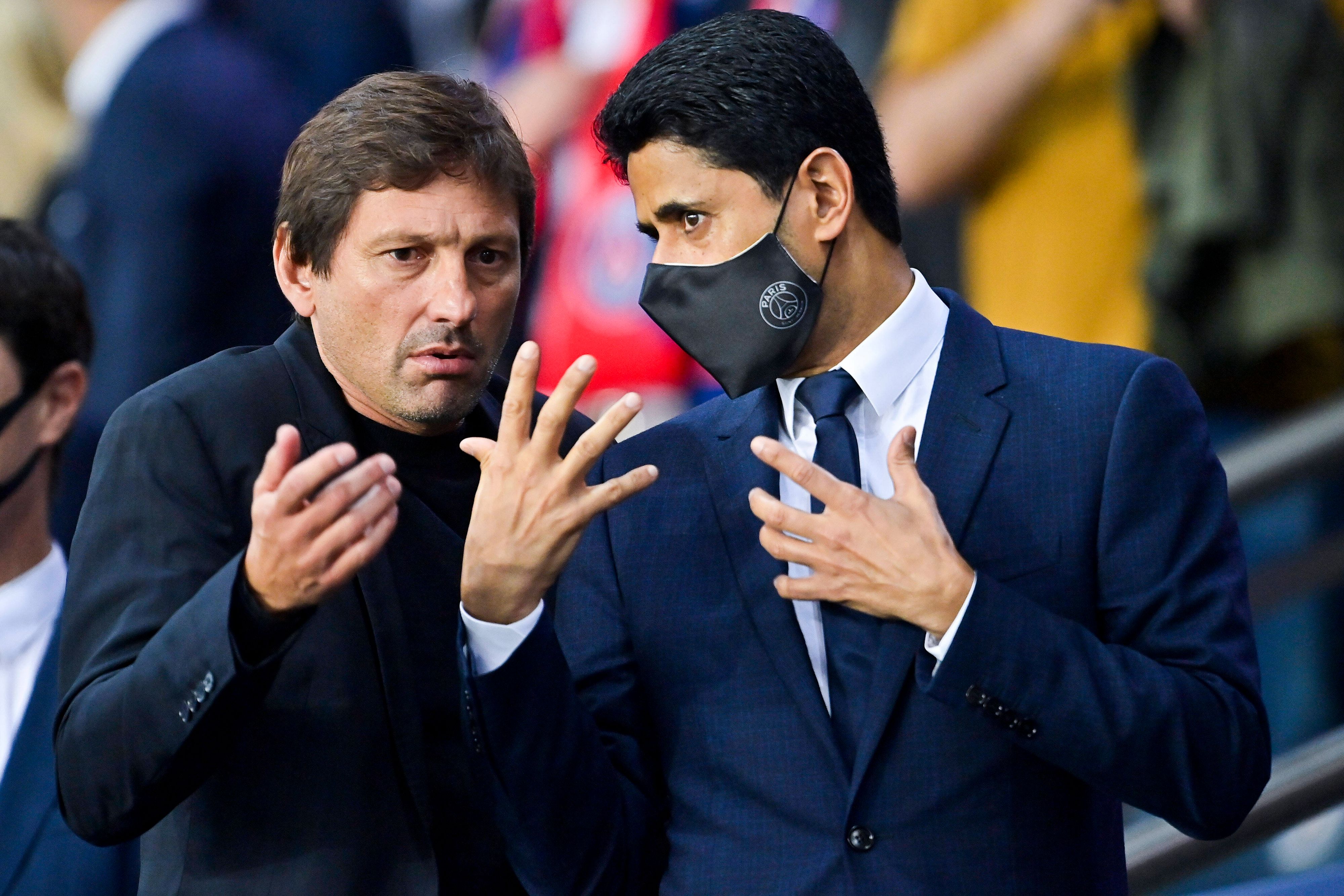 Leonardo mit PSG-Scheich Nasser al Khelaifi