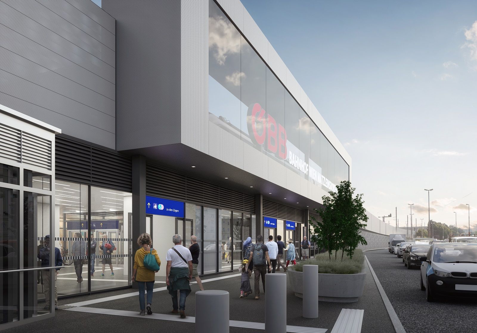 Der Vorplatz des Bahnhof Matzleinsdorfer Platz wird neu gestaltet. Wegen des Umbaus bleiben Sperren im Straßenverkehr bis 30. Juni aufrecht.