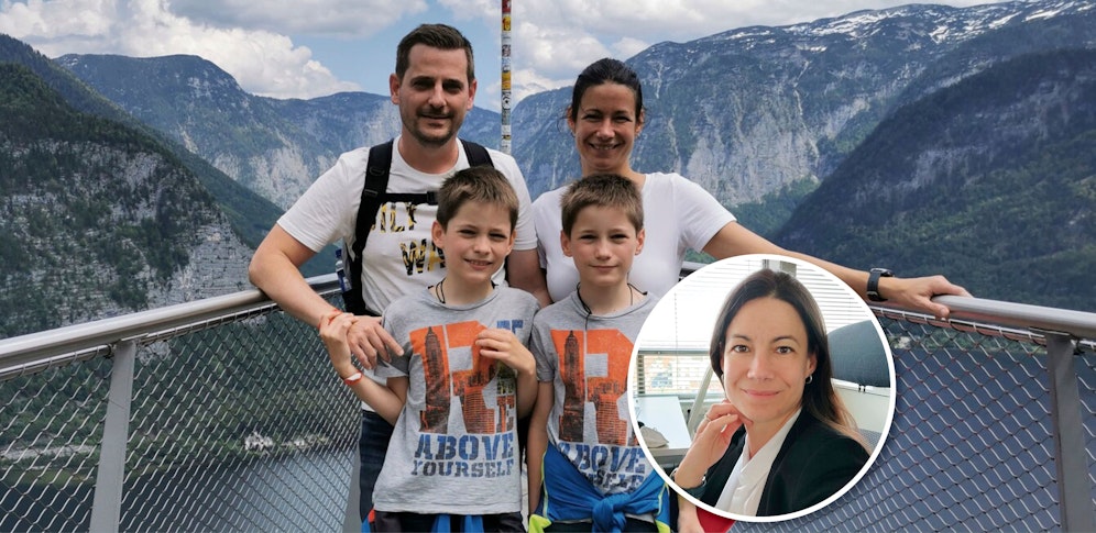 Führungskraft als Teilzeitkraft: Elke P. mit ihrer Familie