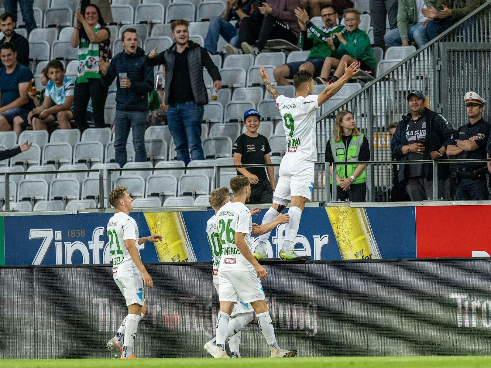 Vrioni bringt Wattens gegen den LASK auf die Siegerstraße.