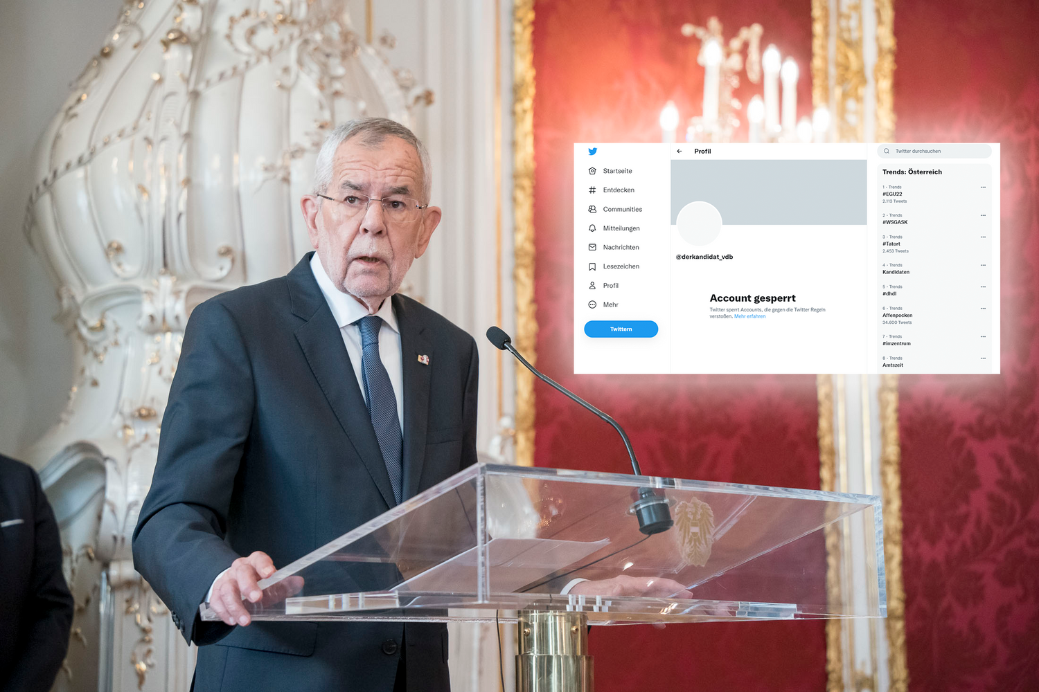 Der Wahlkampf-Account des Präsidenten wurde gesperrt.