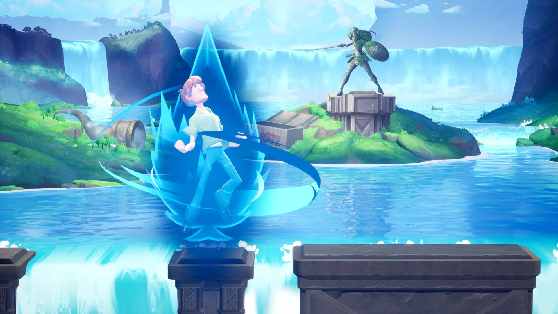 "MultiVersus" im Test: Shaggy macht in Wonder Womans Heimatwelt einen auf Son Goku.&nbsp;