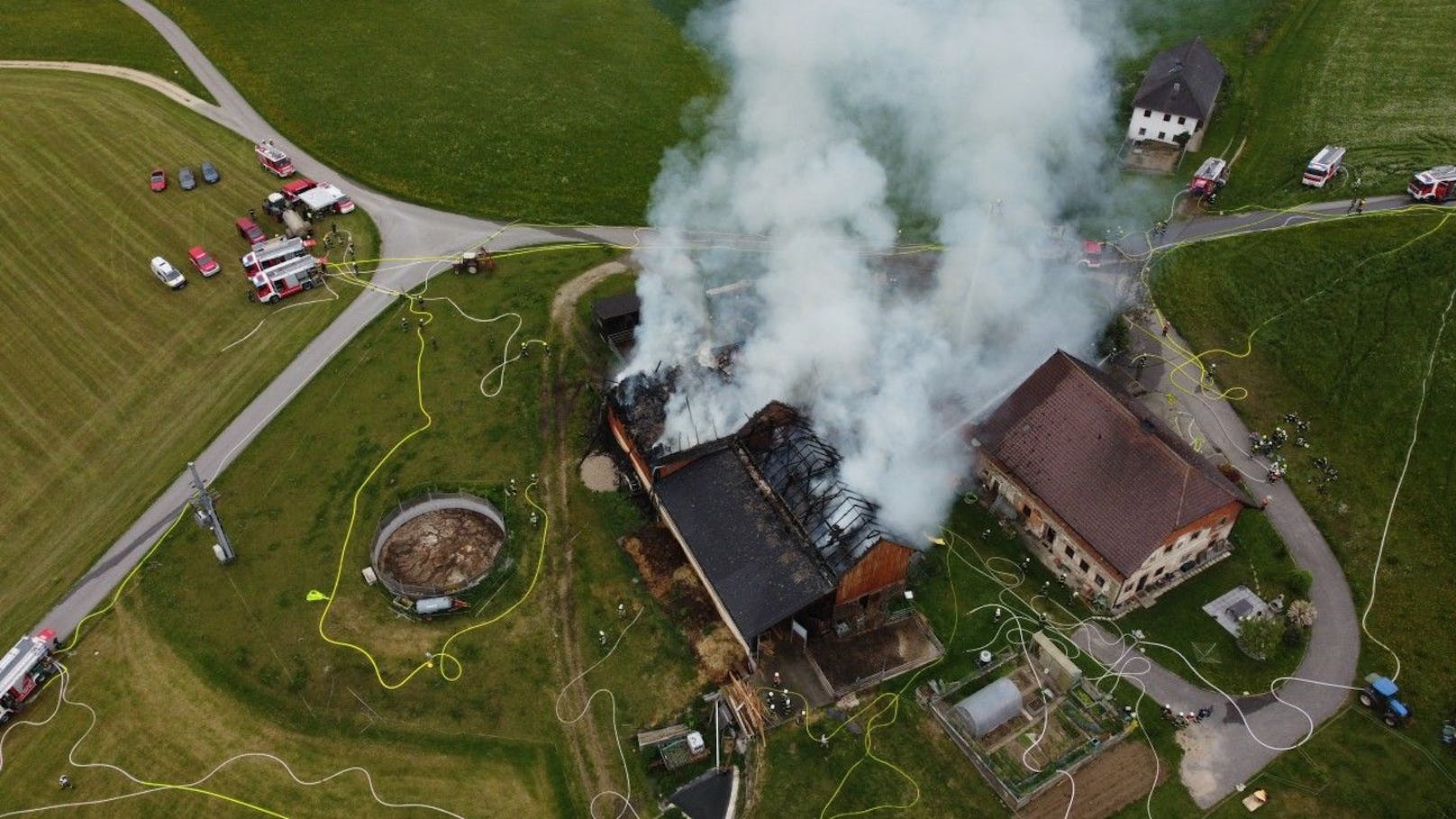 Ein Bauernhof in St. Johann am Wimberg brannte.