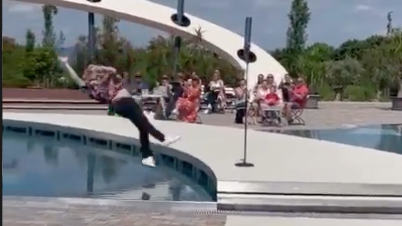 Einarsson mit seinem Live-Platsch.