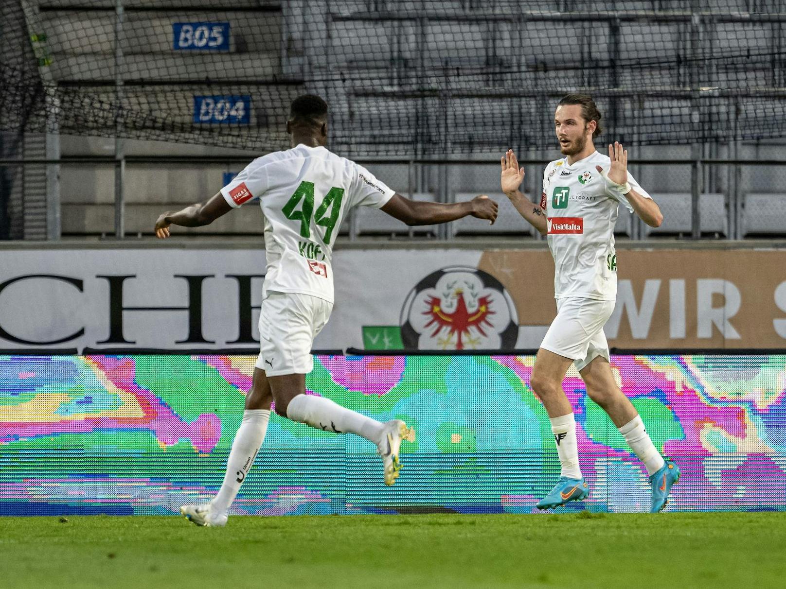 LASK-Leihspieler Sabitzer verzichtet auf einen ausgelassenen Jubel gegen den eigentlichen Arbeitgeber.