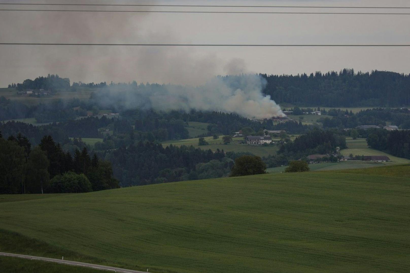 Die Rauchsäule war Kilometer weit zu sehen.