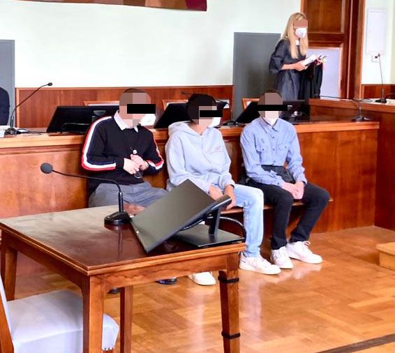 Die drei Angeklagten