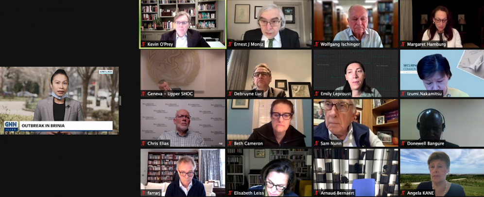 Auf der Münchner Sicherheitskonferenz 2021 wurde zu Übungszwecken eine Pandemie mit einem modifizierten Affenpockenvirus simuliert. 