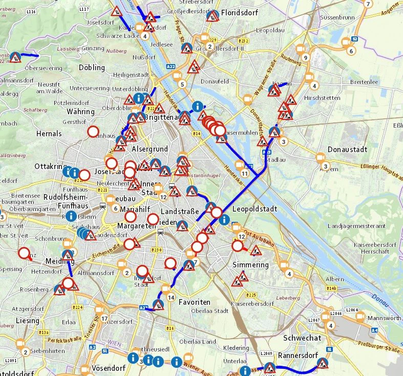 Auf vielen Wiener Straßen verlieren Autofahrer aktuell viel Zeit. 