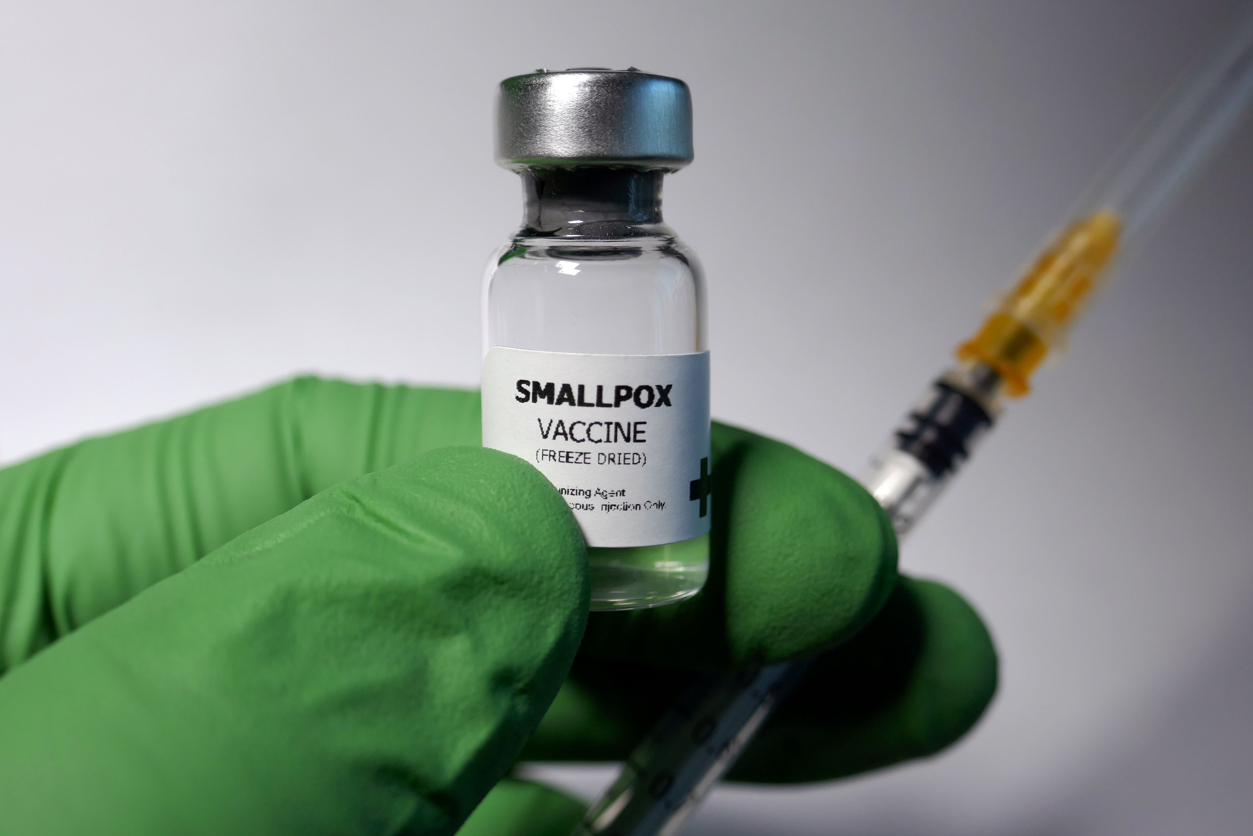 Smallpox vaccine - administration of antigenic material (vaccine) to stimulate an individual's immune system to develop adaptive immunity to a pathogen.