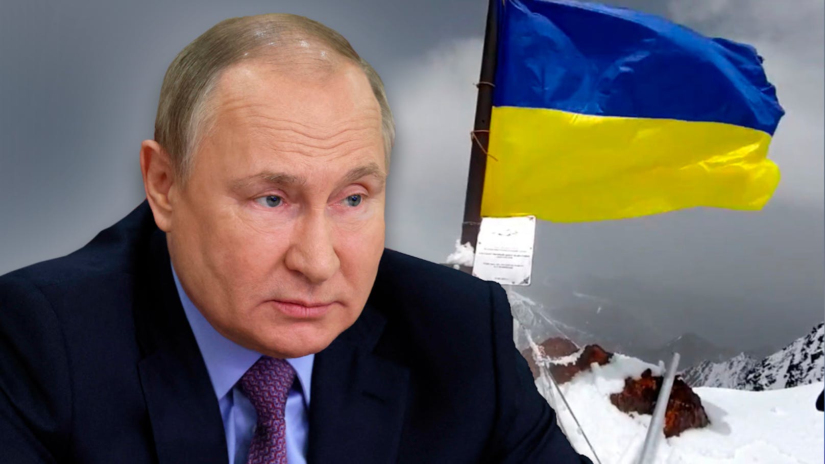 Schmach für Putin – auf seinem Berg weht Ukraine-Fahne