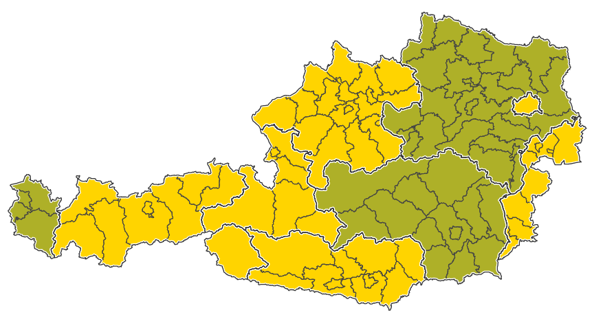 Die Corona-Ampel zeigt erstmals seit August wieder gelbgrün.