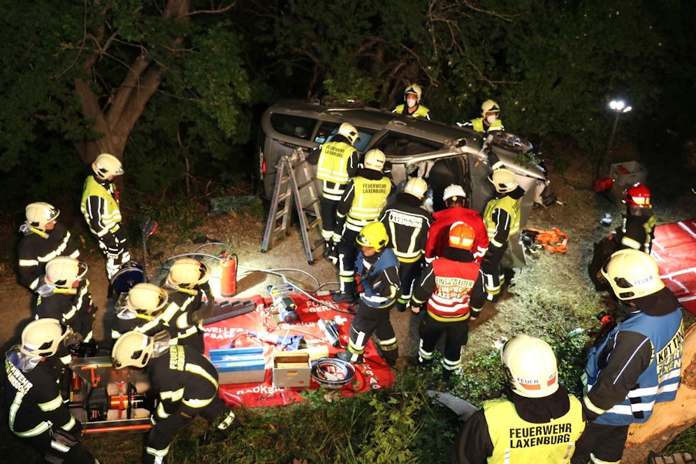 Vier Verletzte bei schwerem Unfall in Laxenburg