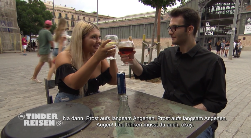 Auch das Anprosten muss Charbel noch üben.