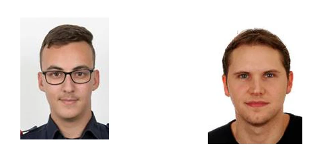 Bezirksinspektor Thomas Morgenbesser  und Inspektor Alexander Prantl aus Baden standen im Einsatz.