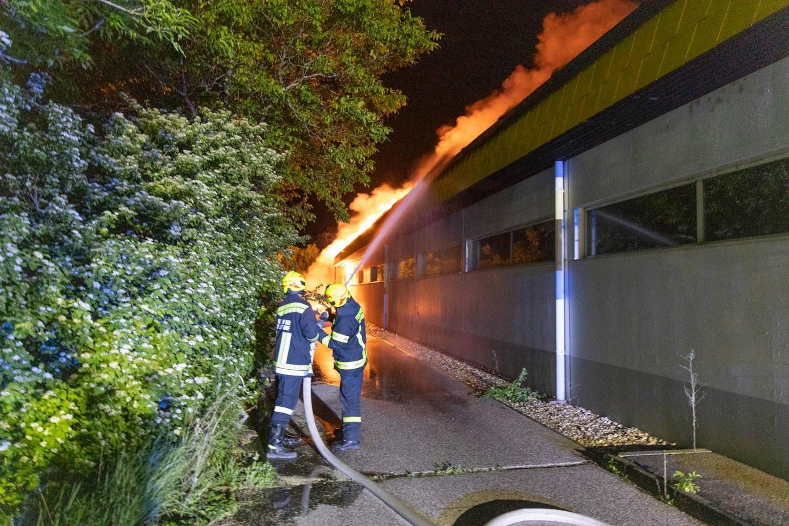 Lenker krachte in Firma - Forstinger in Flammen, Lenker tot