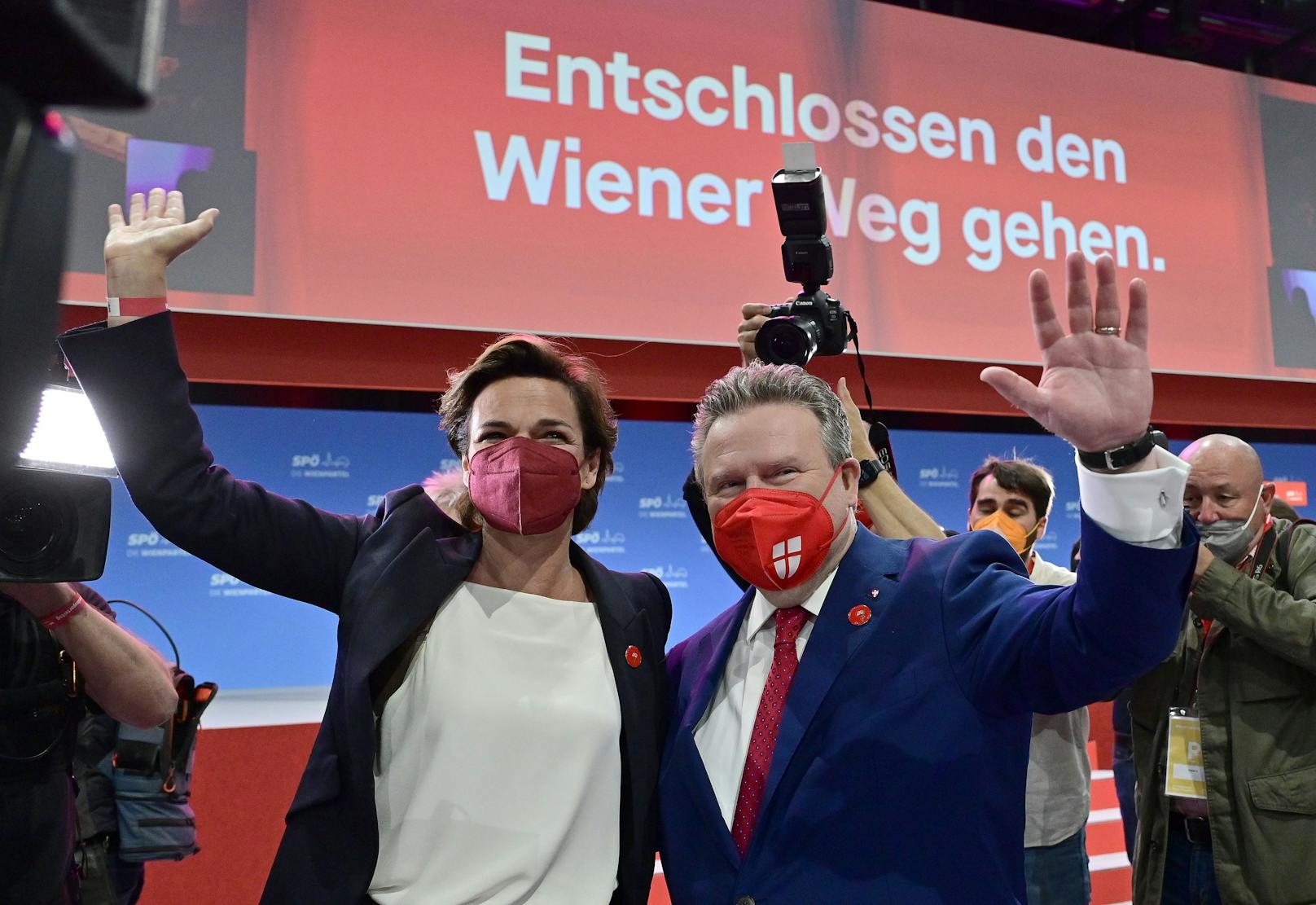 SPÖ-Chefin Pamela Rendi-Wagner mit Bürgermeister Michael Ludwig